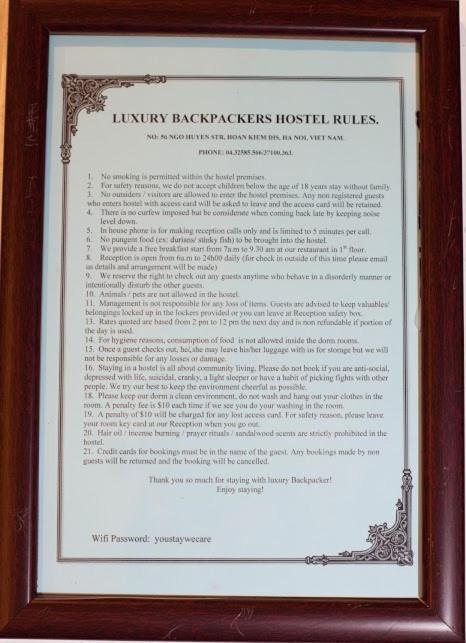 Luxury Backpakers Hotel Hanói Exterior foto
